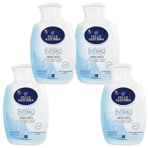 Felce Azzurra Delicato Intimate Body Wash 4 Pack 250ml pH 5 Calendula