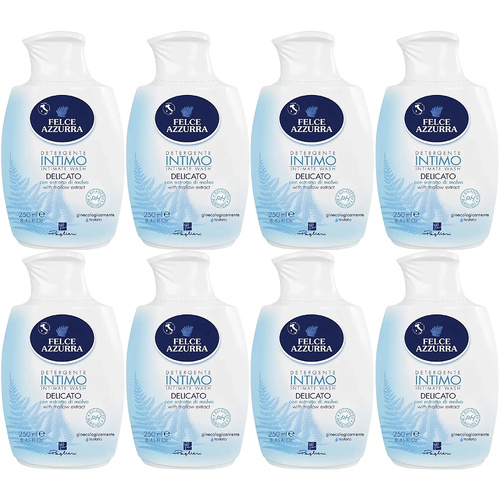 Felce Azzurra Delicato Intimate Body Wash 250ml Pack of 8 Gynecologically Tested
