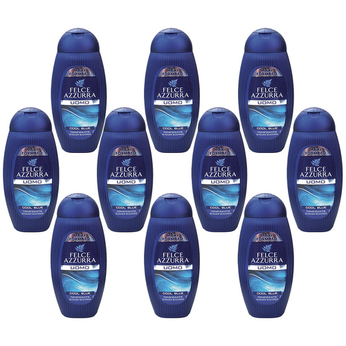Felce Azzurra Uomo Cool Blue 2 in 1 Hair and Body Wash 400ml Pack of 10
