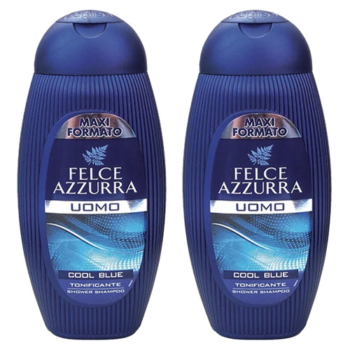 Felce Azzurra Uomo Cool Blue Hair and Body Wash 400ml Pack of 2