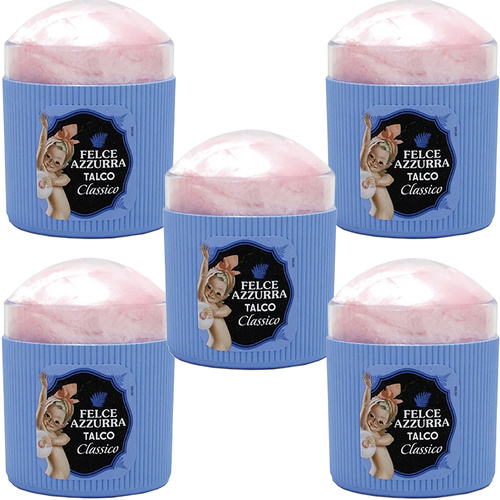 Felce Azzurra Classico Dusting Powder Puff 250g Pack of 5 Classic Scent