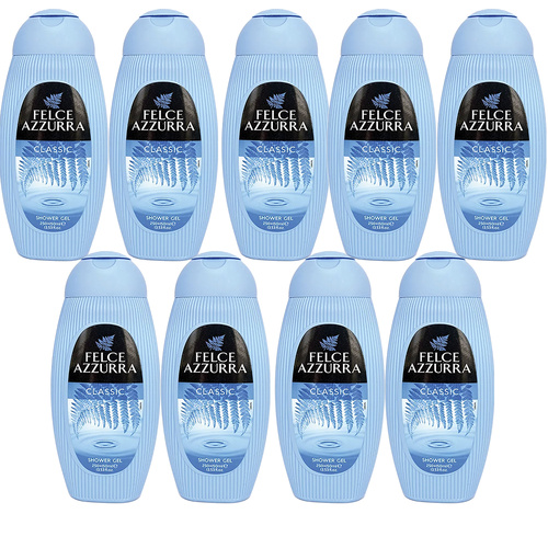 Felce Azzurra Classico Shower Gel 400ml Pack of 9 Moisturising Cleansing