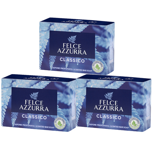 Felce Azzurra Classico Bar Soap 3 Pack 100g Classic Italian Scent