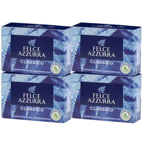 Felce Azzurra Classico Bar Soap 100g Pack Of 4 Moisturising Glycerin