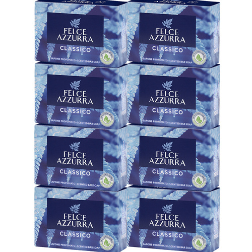 Felce Azzurra Classico Bar Soap 100g Pack of 8 Moisturising Glycerin