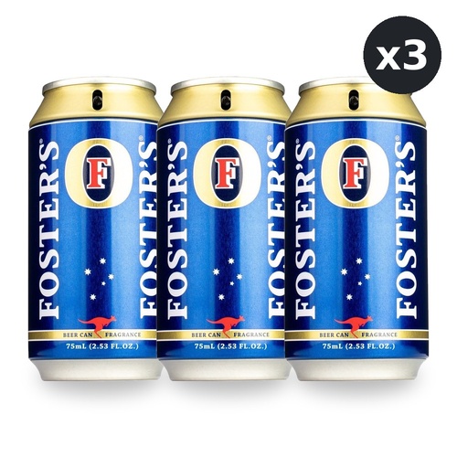 Fosters Beer Can Fragrance Eau De Toilette EDT 75ml Spray Pack of 3