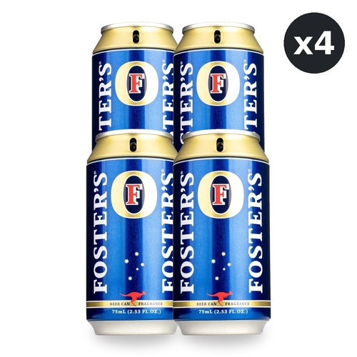 Fosters Beer Can Fragrance Eau De Toilette EDT 75ml Spray Pack of 4