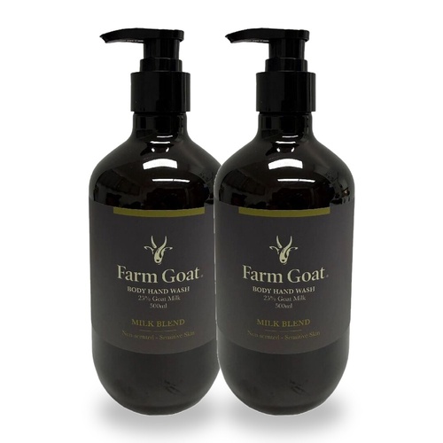 Farm Goat Body Hand Wash Milk Blend 500ml Goat Milk Sensitive Skin Pack of 2
