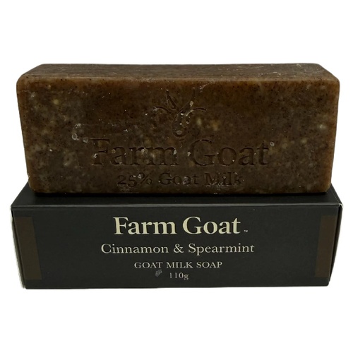 Farm Goat Cinnamon & Spearmint Goat Milk Soap 25% Natural Soap 110g