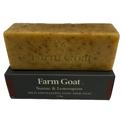 Farm Goat Sumac & Lemongrass Goat Milk Soap Exfoliating 110g