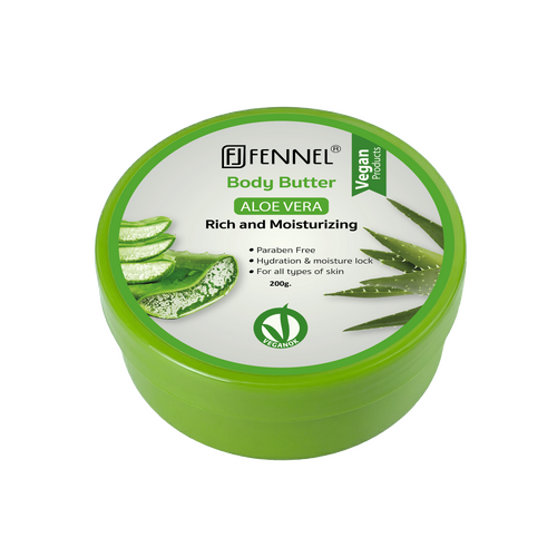 Fennel Aloe Vera Body Butter 200g Vegan Moisturising Skin Cream