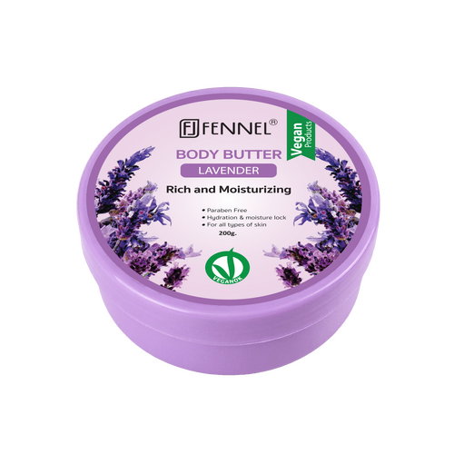 Fennel Lavender Body Butter 200g Vegan Moisturising Skin Cream