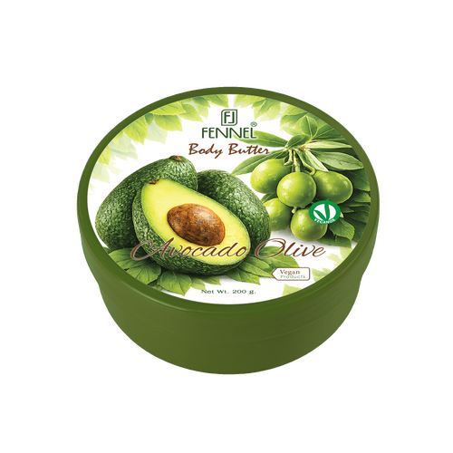 Fennel Avocado Olive Body Butter 200g Vegan Moisturising Skin Cream