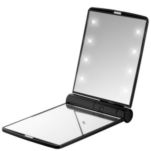 Flo LED Compact Mirror Black