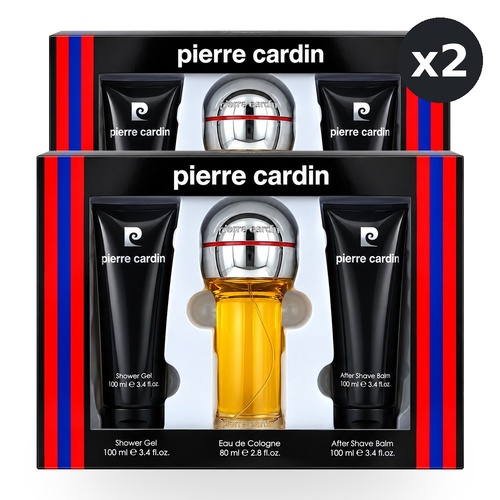 Pierre Cardin 3 Piece Set - Eau De Cologne EDC Spray 80ml + 100ml Shower Gel + 100ml Pack of 2