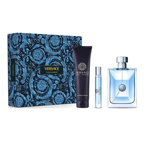 Versace Pour Homme 2 Piece Set - Eau De Toilette EDT 100ml + Hair & Body Shampoo 100ml