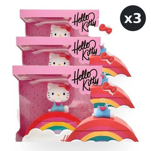 Hello Kitty Rainbow Fragrance Eau De Toilette EDT 100ml Pack of 3