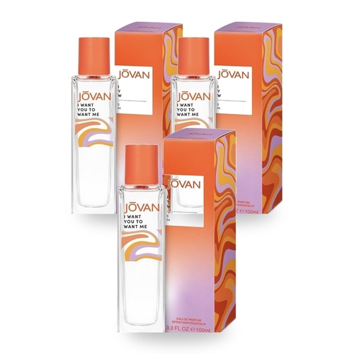 Jovan Genderless I Want You to Want Me 100ml Pack of 3