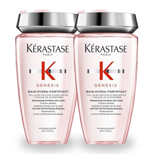 Kerastase Genesis Bain Hydra - Fortifiant Shampoo for Thin Hair 250ml Pack of 2