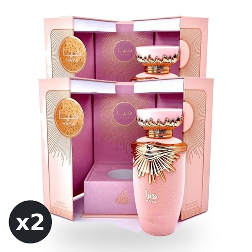 Lattafa Haya for Women Eau De Parfum EDP 100ml Pack of 2