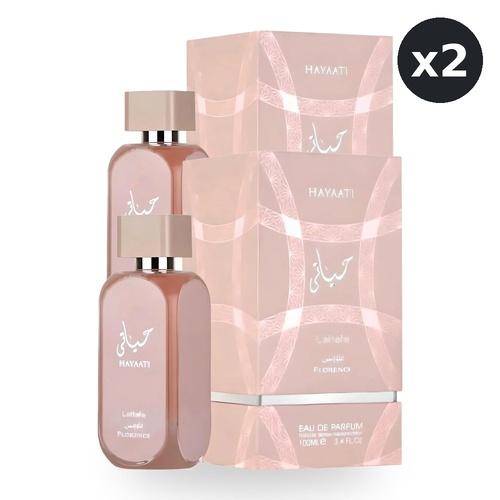 Lattafa Hayaati Florence for Women Eau De Parfum EDP 100ml Pack of 2
