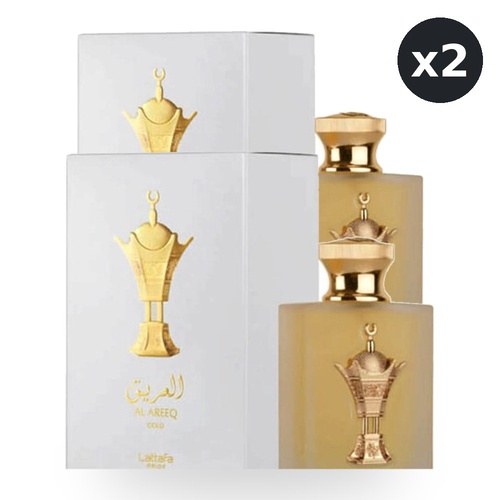 Lattafa Pride Al Areeq Gold Eau De Parfum EDP 100ml Spray Pack of 2
