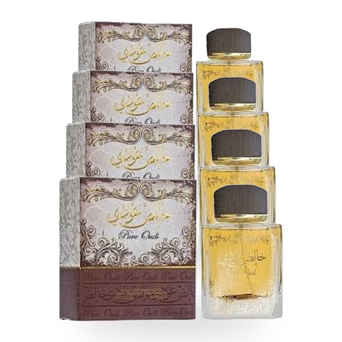 Lattafa Pure Oudi Unisex Eau De Parfum EDP 100ml Pack of 4