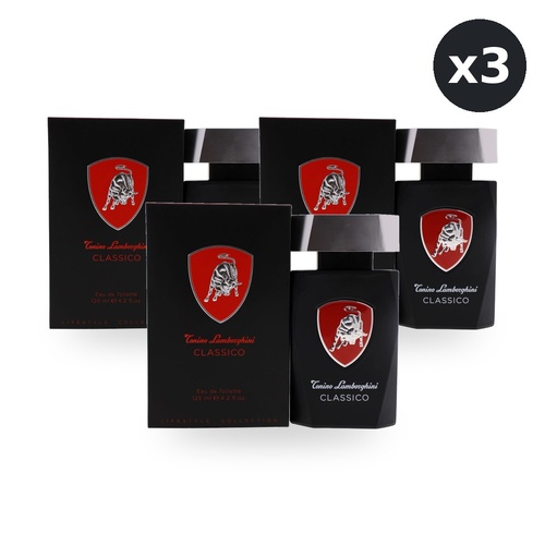 Lamborghini Classico Eau De Toilette EDT 125ml Spray Pack of 3