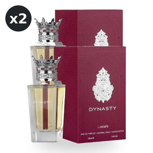 Lattafa Dynasty Eau De Parfum EDP 100ml Spray Pack of 2