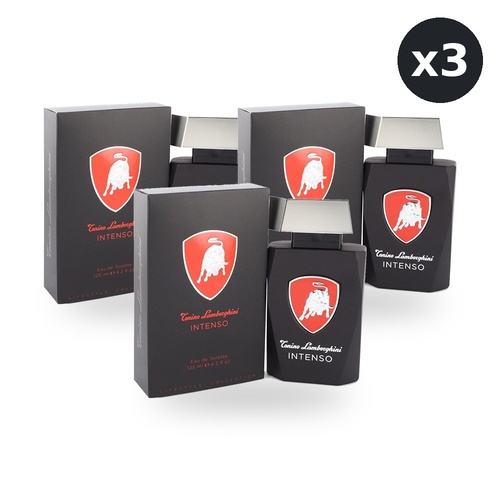 Lamborghini Intenso Eau De Toilette EDT 125ml Spray Pack of 3