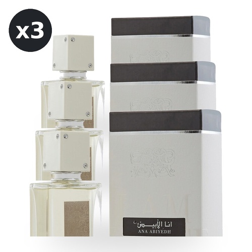 Lattafa Ana Abiyedh Eau De Parfum EDP 60ml Spray Pack of 3