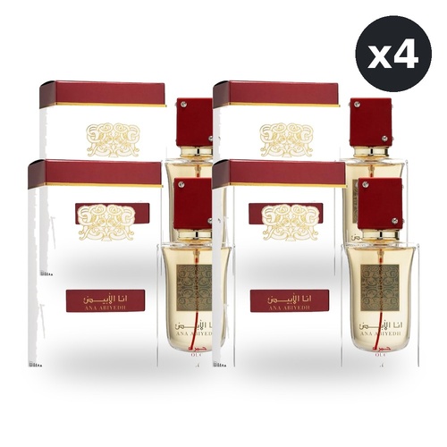 Lattafa Ana Abiyedh Rouge Unisex Eau De Parfum EDP 60ml Pack of 4
