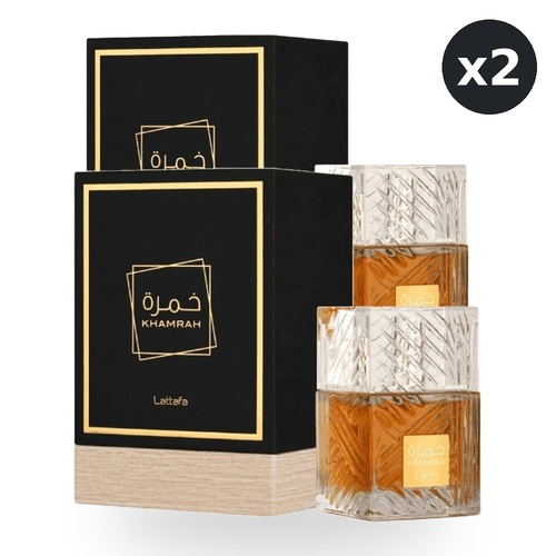 Lattafa Khamrah Eau De Parfum EDP 100ml Spray Pack of 2