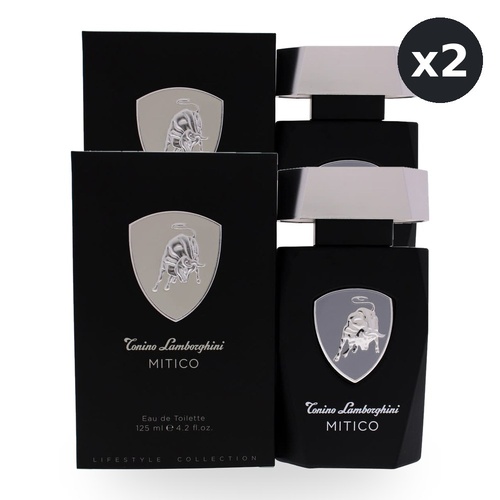 Lamborghini Mitico Eau De Toilette EDT 125ml Spray Pack of 2