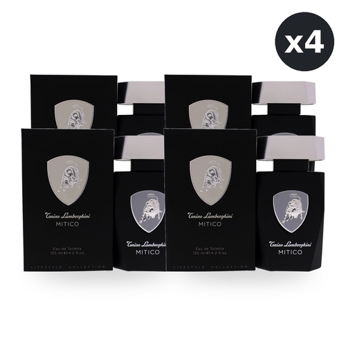 Lamborghini Mitico Eau De Toilette EDT 125ml Spray Pack of 4