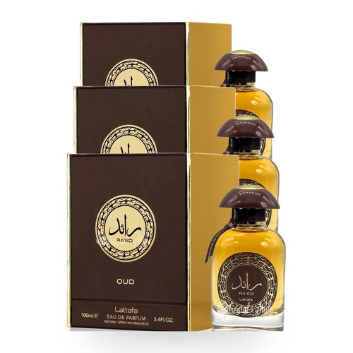 Lattafa Ra'ed Oud Unisex Eau De Parfum EDP 100ml Pack of 3