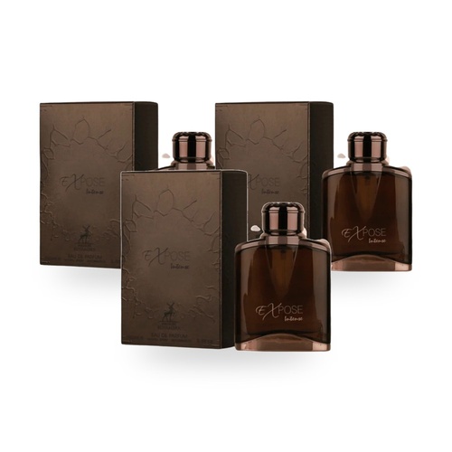 Maison Alhambra Expose Intense for Men Eau De Parfum EDP 100ml Pack of 3