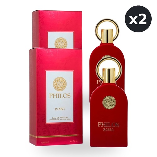 Maison Alhambra Philos Rosso Unisex Eau De Parfum EDP 100ml Ae Pack of 2