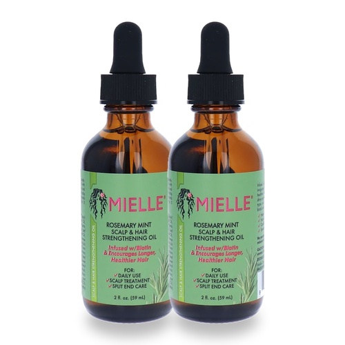Mielle Rosemary Mint Scalp & Hair Strengthening Oil 59ml Pack of 2