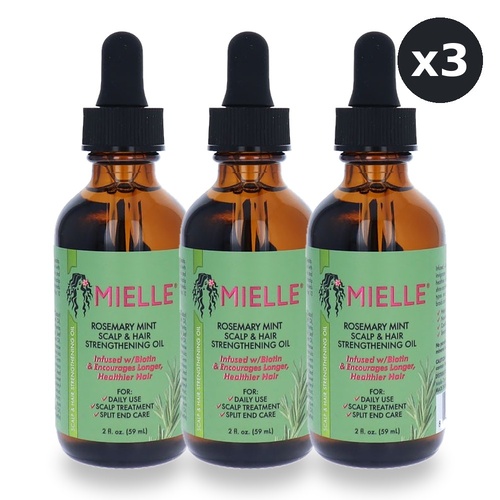 Mielle Rosemary Mint Scalp & Hair Strengthening Oil 59ml Pack of 3