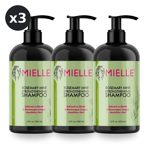 Mielle Rosemary Mint Strengthening Shampoo 355ml Pack of 3