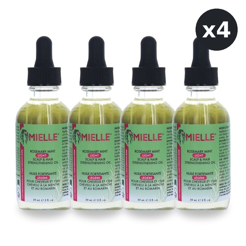 Mielle Rosemary Mint Light Scalp & Hair Strengthening Oil 59ml Pack of 4