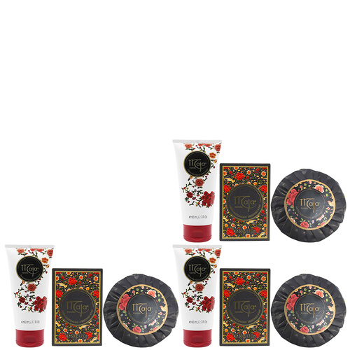 Maja Hand Cream 80ml Hand Soap 50g Round Soap 100g Bundle Pack of 3