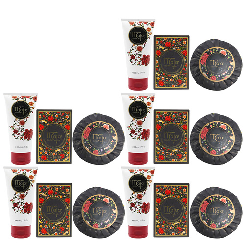 Maja Hand Cream 80ml with 50g Hand Soap and 100g Round Soap Set Pack of 5
