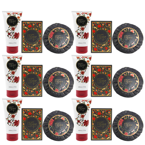 Maja Hand Cream 80ml with 50g Hand Soap and 100g Round Soap Set Pack of 6
