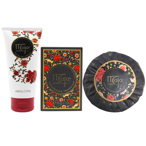 Maja Hand Cream 80ml with 50g Hand Soap and 100g Round Soap Set