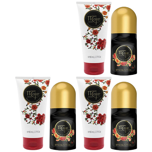 Maja Hand Cream 80ml Deodorant Roll On 50ml Classic Floral Duo Pack of 3