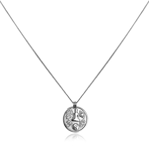 Culturesse Everyday Zen Pendant Necklace (Silver)