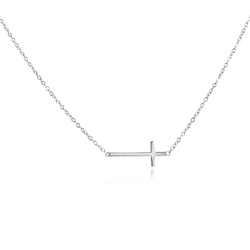 Culturesse Trine Cross Pendant Necklace (Silver)