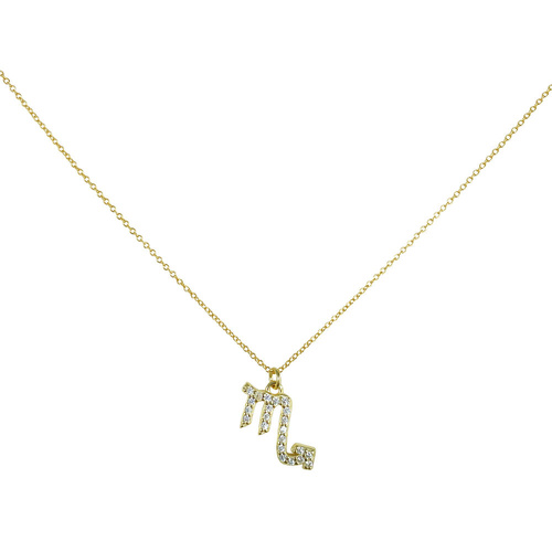 Culturesse Scorpio Diamante Pendant Necklace (Gold)